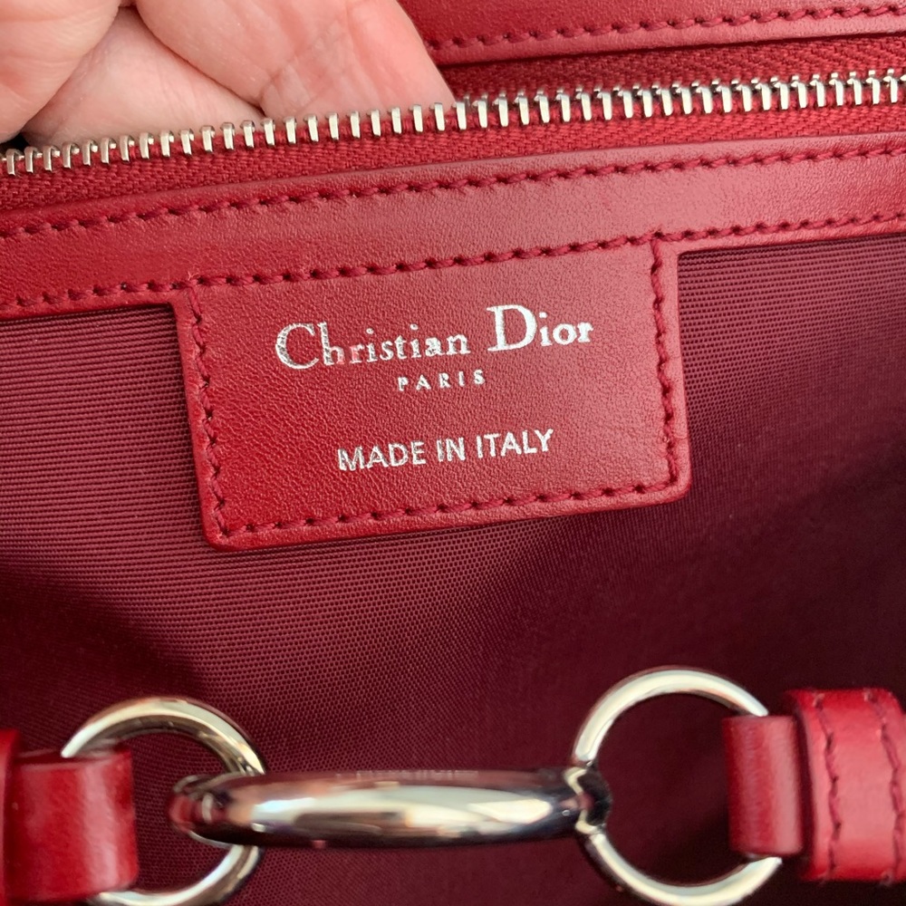 Dior Panarea Cannage Red Tote Great Condition - Picture 11 of 17